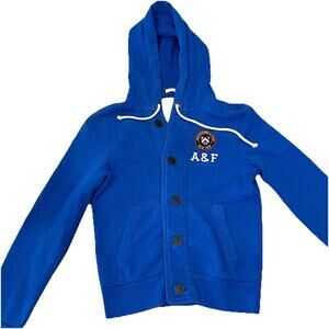 Abercrombie & Fitch Mens Sweatshirt Small Y2K Hoodie School Boy Streetwear